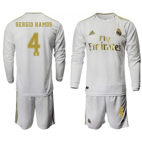 Real Madrid Dres Sergio Ramos 4 Dječji Domaći 2019/20 Dugim Rukavima Real Madrid Dres Sergio Ramos 4 Dječji Domaći 2019/20 Dugim Rukavima